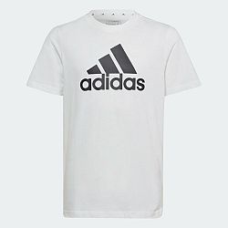 ADIDAS Tričko na fitness bielo-čierne s logom 9-10 r (140 cm)