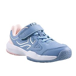 ARTENGO Detská tenisová obuv TS530 na suchý zips sivo-ružová modrá 31