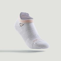 ARTENGO Detské športové ponožky RS 160 nízke biele s logom srdca 3 páry biela 35-38