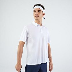 ARTENGO Pánske polo tričko Essential na tenis s krátkym rukávom biele 2XL