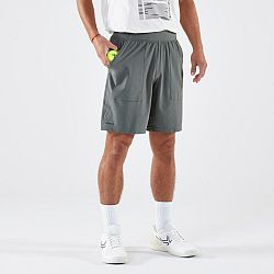 ARTENGO Pánske tenisové šortky Dry priedušné kaki khaki S