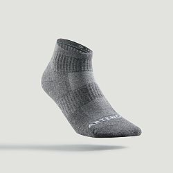 ARTENGO Športové ponožky RS 500 stredne vysoké 3 páry sivé šedá 39-42