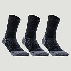ARTENGO Športové ponožky RS 900 vysoké 3 páry čierno-sivé čierna 43-46