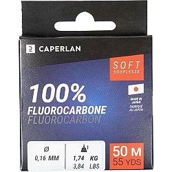 CAPERLAN Fluórokarbónový rybársky vlasec Soft 100 % 50 m 25_SLASH_100