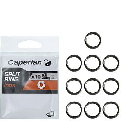 CAPERLAN Rybárske krúžky Split Ring nerez 8 mm