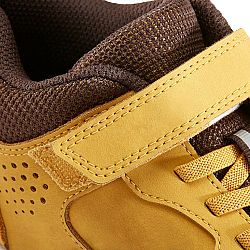 DECATHLON Detská obuv so suchým zipsom kožená Protect 560 okrová 37