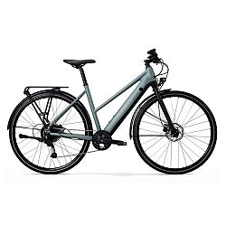 ELOPS Mestský elektrický bicykel 500 na dlhé vzdialenosti so zníženým rámom khaki L