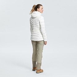 FORCLAZ Dámska páperová bunda MT500 na horskú turistiku s kapucňou do -10 °C biela M