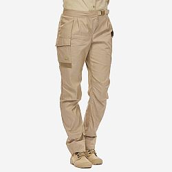 FORCLAZ Dámske nohavice na púštny treking DESERT 900 s UV ochranou a eko-dizajnom béžové hnedá L-XL (L31)
