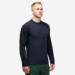 FORCLAZ Pánske tričko Tropic 500 na obmedzenie zápachu s dlhým rukávom modré XL
