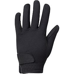 FOUGANZA Detské jazdecké rukavice Basic čierne 8-10 r