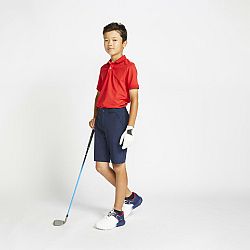 INESIS Detská golfová polokošeľa do mierneho počasia červená červená 5-6 r (113-121 cm)