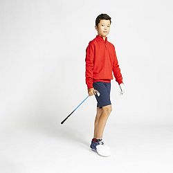 INESIS Detský golfový pulóver do vetra červený červená 12-13 r (151-160 cm)