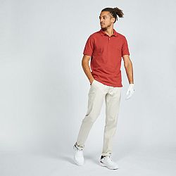 INESIS Pánska golfová polokošeľa s krátkym rukávom MW500 tmavočervená červená XL