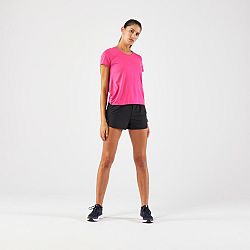 KALENJI Dámske bežecké tričko Run 100 priedušné modro-cyklámenové ružová XS