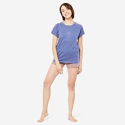 KIMJALY Dámske tričko na jogu z biobavlny modré M
