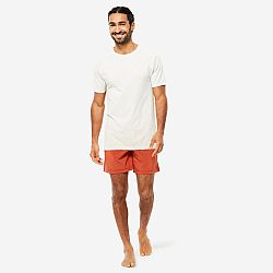 KIMJALY Pánske bezšvové tričko s krátkym rukávom na dynamickú jogu biele M