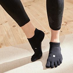 KIMJALY Ponožky na jogu 5 prstov protišmykové čierne 39-42