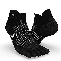 KIPRUN Bežecké ponožky 5 prstov RUN900 neviditeľné tenké čierne 41-42