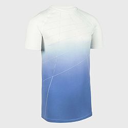KIPRUN Detské bezšvové ekologické bežecké tričko Skincare bielo-modré biela 8-9 r (131-140 cm)
