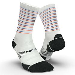 KIPRUN Hrubé bežecké ponožky Run900 do polovice lýtok vyrobené vo Francúzsku biela 43-46
