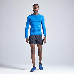 KIPRUN Pánske zimné bežecké tričko Skincare s dlhým rukávom limitovaná edícia modrá M