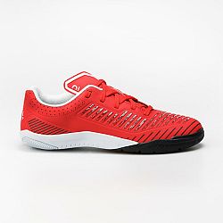 KIPSTA Detská futsalová obuv Ginka 500 čierno-červená červená 36