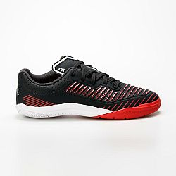 KIPSTA Detská futsalová obuv Ginka 500 čierno-červená šedá 36