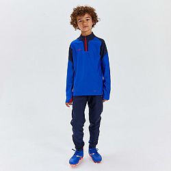 KIPSTA Detské futbalové nohavice Viralto modro-oranžové modrá 10-11 r (141-150 cm)