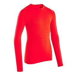KIPSTA Detské spodné tričko na futbal Keepdry 500 s dlhými rukávmi oranžové červená 10-11 r (141-150 cm)
