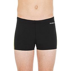 NABAIJI Chlapčenské boxerkové plavky čierno-žlté čierna 8-9 r (131-140 cm)