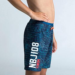 NABAIJI Chlapčenské šortkové plavky 100 dlhé modré 8-9 r (131-140 cm)