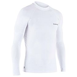 OLAIAN Pánske tričko Top 100 s ochranou proti UV žiareniu s dlhým rukávom biele 2XL