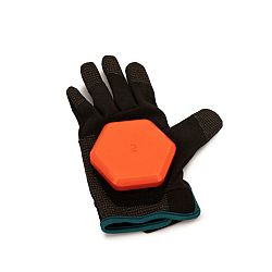 OXELO Rukavice Gloves 500 na longboard a freeride čierno-oranžové čierna L