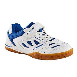 PONGORI Detská obuv TTS 500 Junior na stolný tenis bielo-modrá biela 32