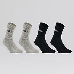 PUMA Ponožky vysoké sivo-čierne 4 páry šedá 39-42