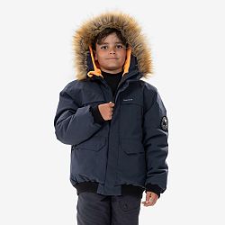 QUECHUA Detská turistická bunda SH100 do -6,5 °C hrejivá a nepremokavá 7-15 rokov modrá 14-15 r (161-172 cm)