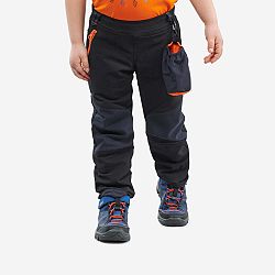 QUECHUA Detské turistické softshellové nohavice MH550 na 2 až 6 rokov čierne 3-4 r (96-102 cm)