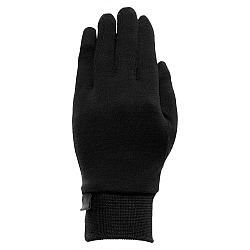 QUECHUA Detské turistické spodné rukavice SH500 dotykové hodvábne 6-14 rokov čierna 8 ROKOV