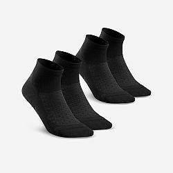 QUECHUA Polovysoké ponožky Hike 100 súprava 2 párov čierne 39-42