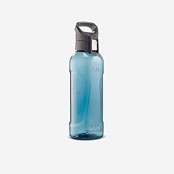 QUECHUA Turistická plastová fľaša MH500 s rýchlouzáverom 0,8 litra modrá tyrkysová