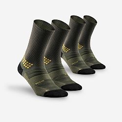QUECHUA Vysoké turistické ponožky Hike 900 2 páry kaki khaki 43-46