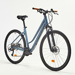 RIVERSIDE Trekingový bicykel 500 nízky rám modrý L
