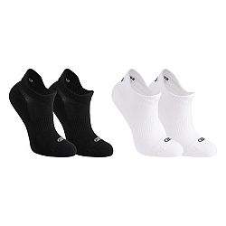 Set detských bežeckých ponožiek Kiprun 500 Inv čierne a biele 2 páry čierna 35-38