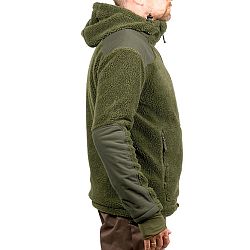 SOLOGNAC Hrejivá kožušinová fleecová mikina 900 zelená khaki M