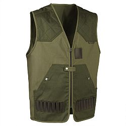 SOLOGNAC Pánska ľahká poľovnícka vesta 100 zelená khaki XL