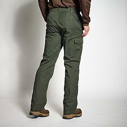 SOLOGNAC Poľovnícke hrejivé nohavice 100 zelené zelená 2XL