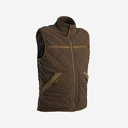SOLOGNAC Prešívaná poľovnícka vesta Steppe 500 nehlučná hnedá hnedá 4XL