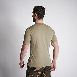 SOLOGNAC Priedušné pánske poľovnícke tričko 100 s krátkym rukávom svetlozelené khaki XL