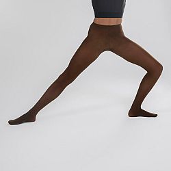 STAREVER Dievčenské baletné pančuchy bez chodidiel tmavá čokoláda hnedá 10 rokov